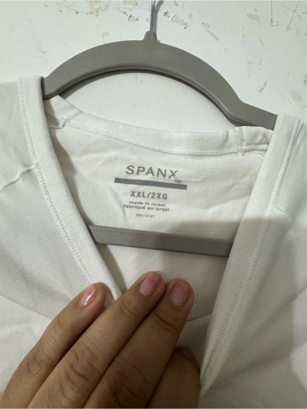 SPANX White V-Neck Shaping Top
